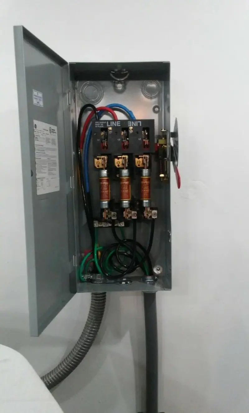 Three-phase disconnect switch installed for Electrical Wiring & Rewiring in San Bernardino