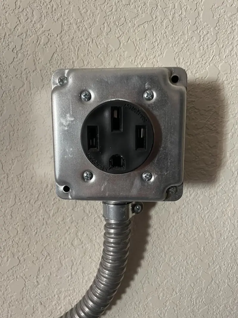 NEMA 14-50 outlet installed for Electrical Panel Upgrade in San Bernardino